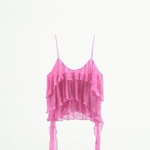 Zara Vibrant Pink Textured Top